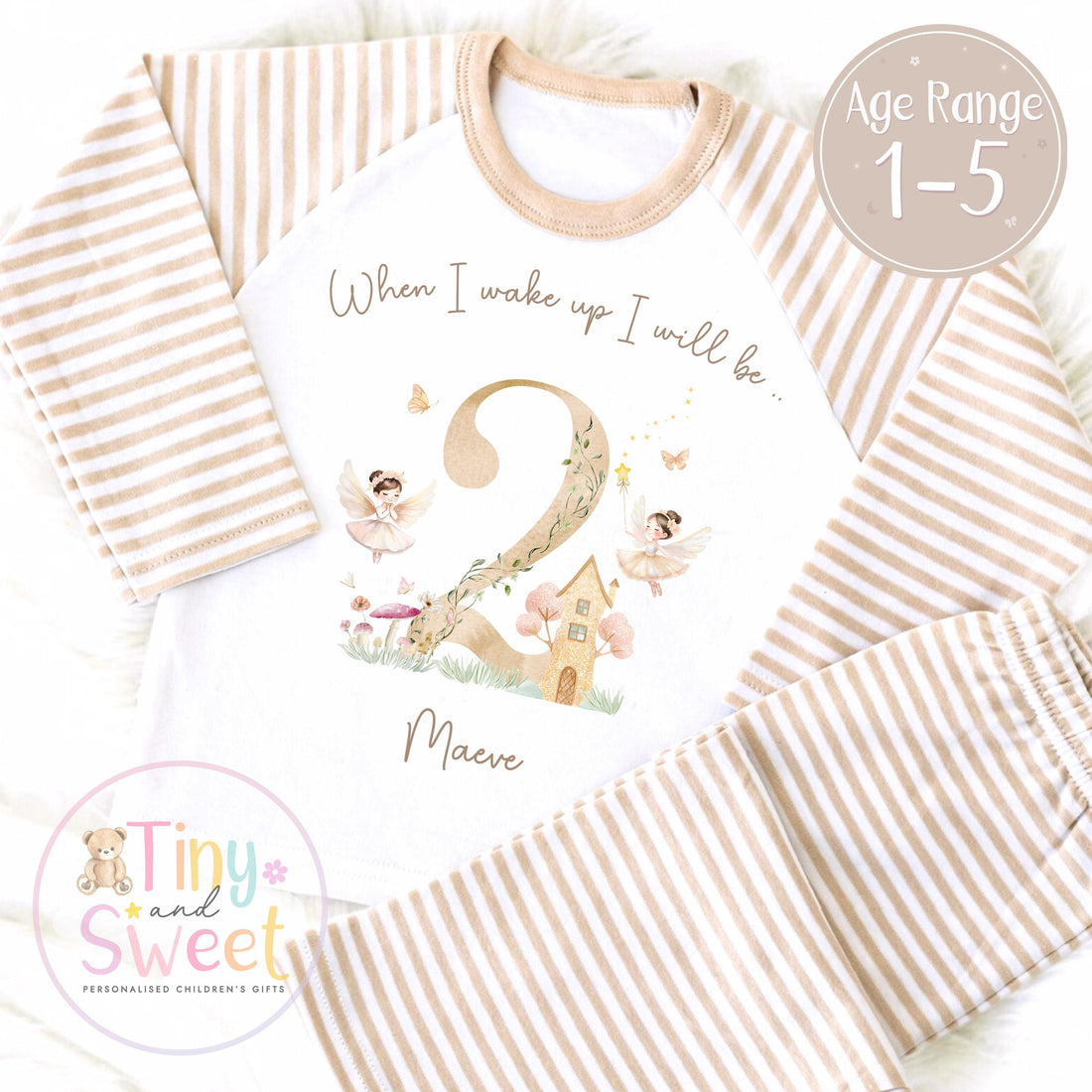 Personalised Toddler Baby Pyjamas, When i wake up i&