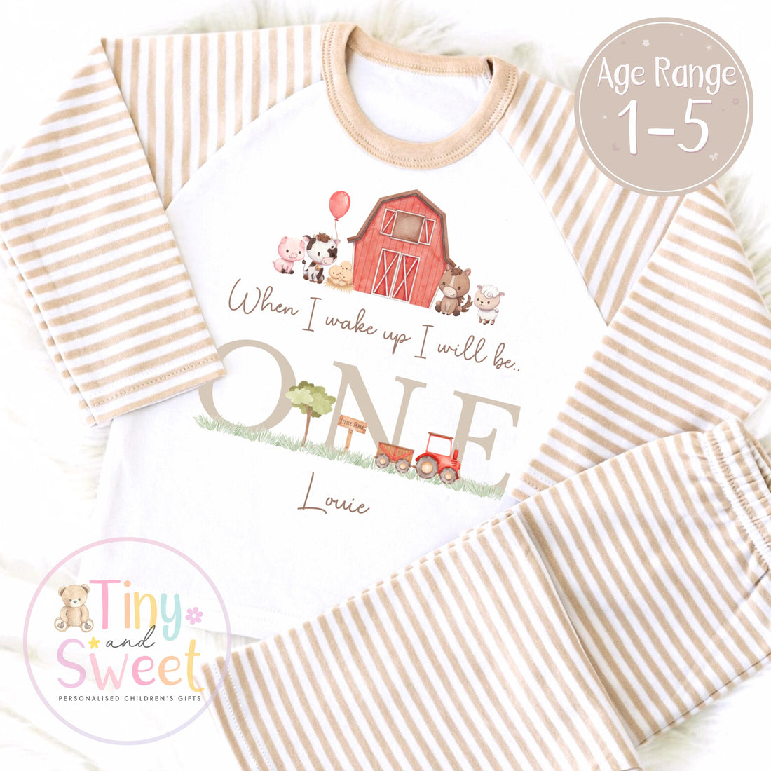 Personalised Toddler Baby Pyjamas, When i wake up i&