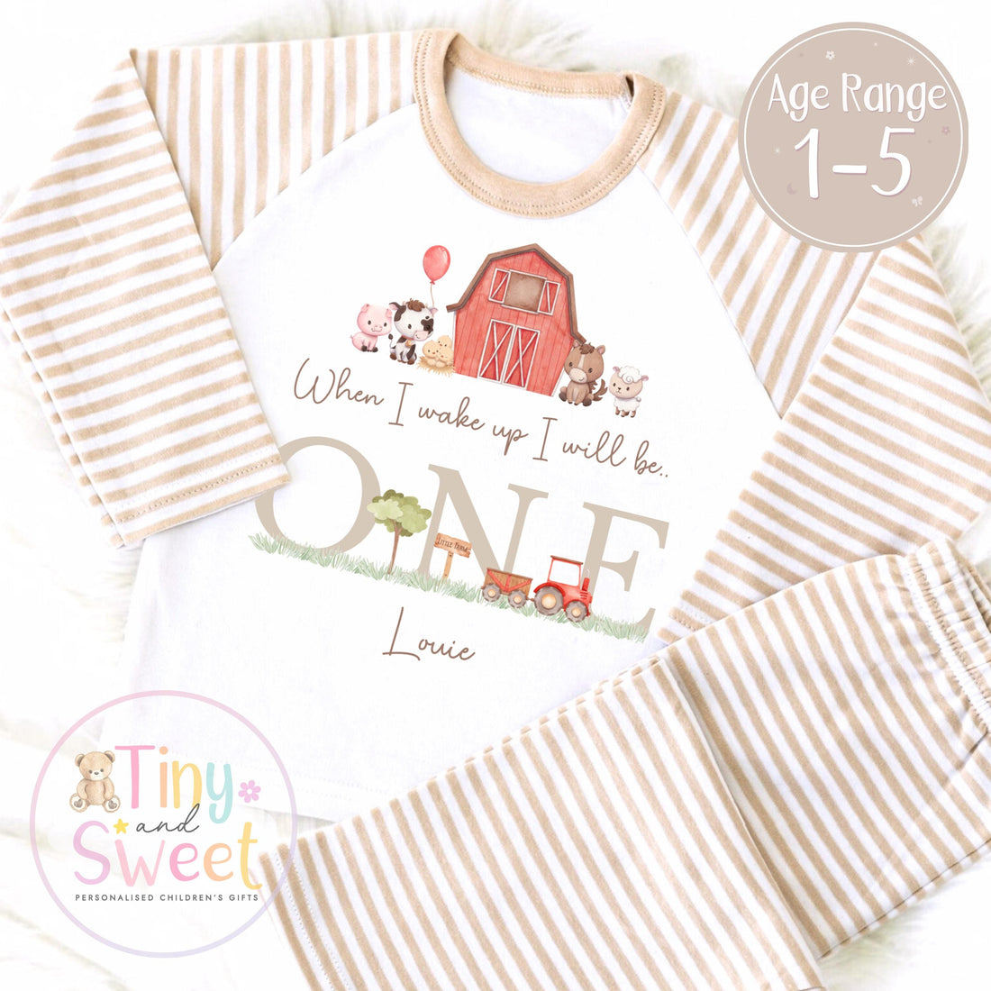 Personalised Toddler Baby Pyjamas, When i wake up i&