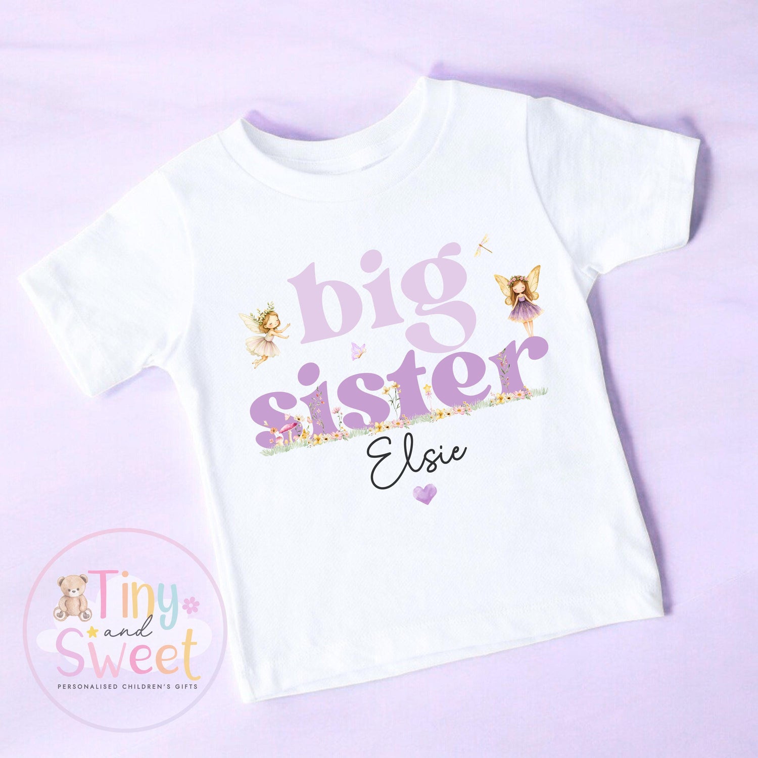 Big Sister TShirt, Big Sister, Fairy Big Sister T Shirt, Big Sister Top, Big Sister Gift, Pregnancy Announcement, Little Sister T Shirt
