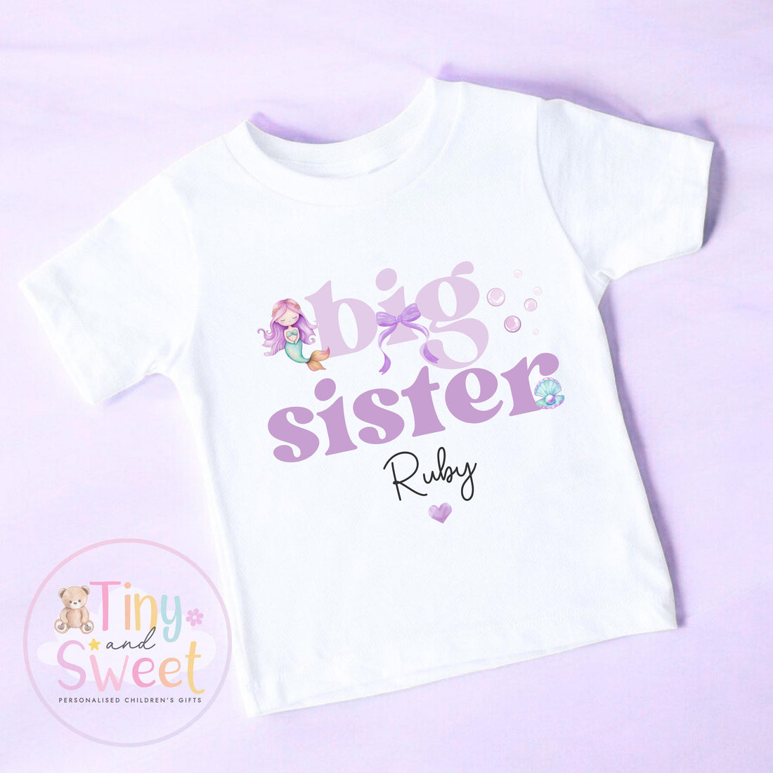 Big Sister TShirt, Big Sister, Mermaid Big Sister T Shirt, Big Sister Top, Big Sister Gift, Pregnancy Announcement, Little Sister T Shirt