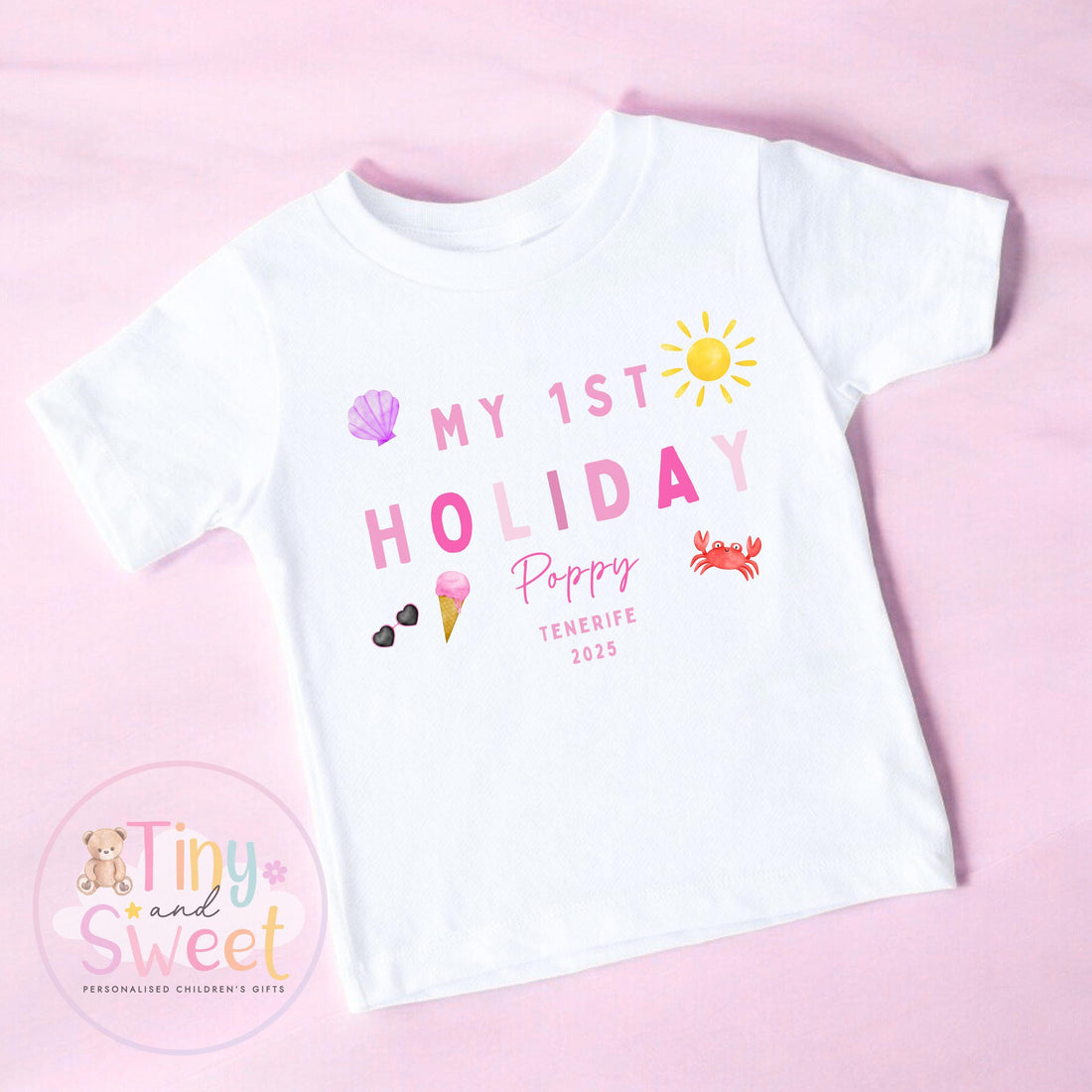 Personalised My First Holiday Toddler T Shirt