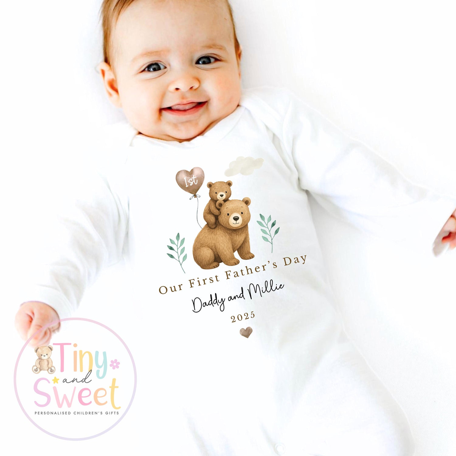 Fathers Day Sleepsuit, 1st Fathers Day As My Daddy, New Dad Gift, Fathers Day, 1st Fathers Day Babygrow, Sleepsuit Babygrow Bodysuit, Dad