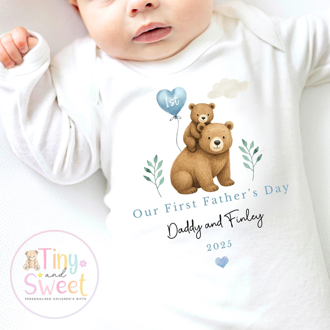 Fathers Day Sleepsuit, 1st Fathers Day As My Daddy, New Dad Gift, Fathers Day, 1st Fathers Day Babygrow, Sleepsuit Babygrow Bodysuit, Dad