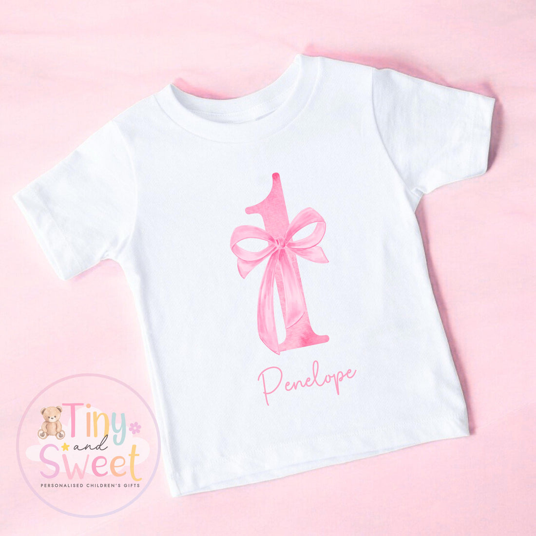 Personalised Pink Bow Birthday T-shirt, 1st Birthday T Shirt, Girls just wanna be 2nd Birthday T Shirt, 3rd Birthday, Bow Birthday