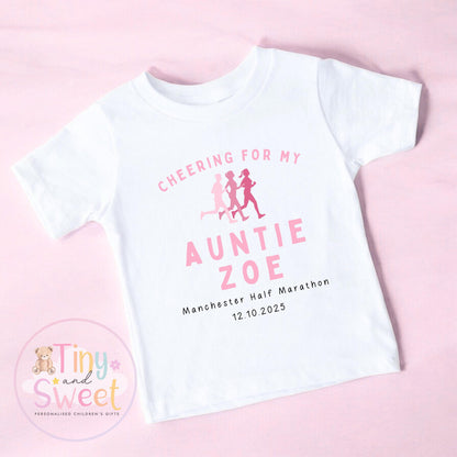 Cheering for Daddy T Shirt, Kids Marathon T Shirt, Marathon Supporters Tshirt, Cheering for Mummy, Manchester Marathon