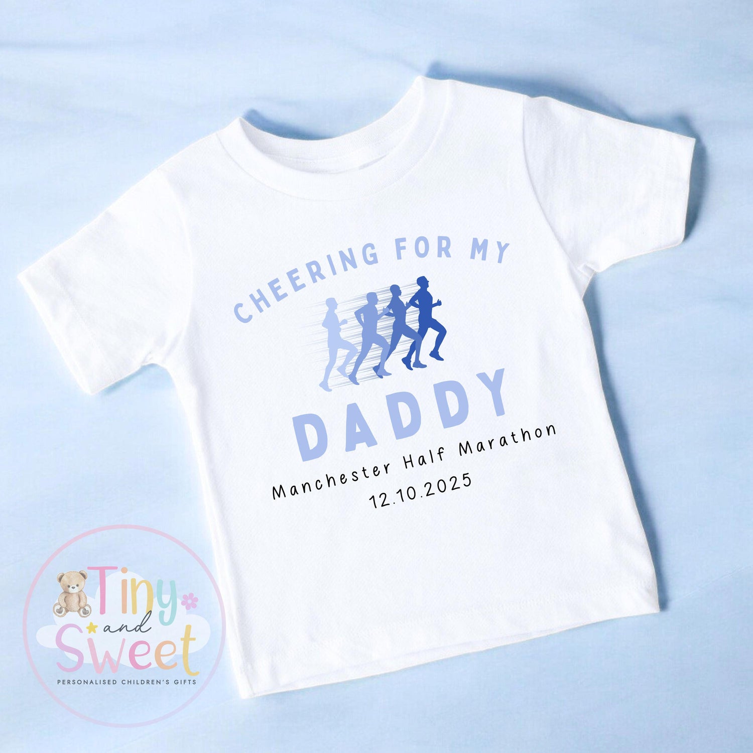 Cheering for Daddy T Shirt, Kids Marathon T Shirt, Marathon Supporters Tshirt, Cheering for Mummy, Manchester Marathon