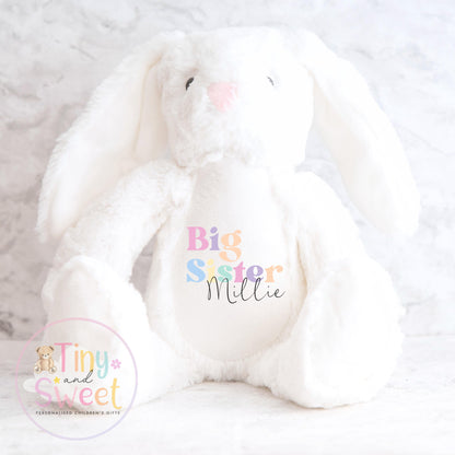 Personalised Big Sister Gift, Big Sister Announcement, New Baby Soft Toy, New baby gift, Newborn Gift, Baby Keepsake, Baby shower gift