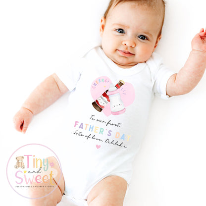 Fathers Day T Shirt, 1st Fathers Day As My Daddy, New Dad Gift, Fathers Day, 1st Fathers Day Babygrow, Sleepsuit Babygrow Bodysuit, Dad