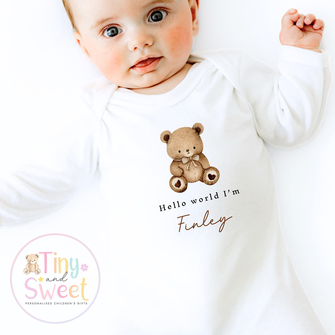 Personalised Baby Sleepsuit, New Baby Sleepsuit, Name Reveal, Welcome To The World Vest, New Girl Gift, New Baby Gift, Coming Home Outfit