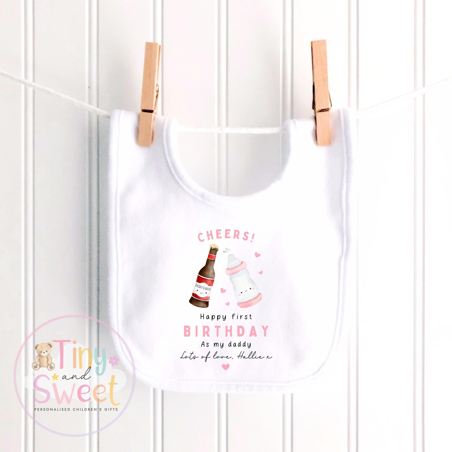 Happy Birthday Daddy, 1st Birthday as My Daddy, Cheers, New Dad Gift, Dad Birthday, Daddy Birthday, Sleepsuit Babygrow Bodysuit Dad Birthday