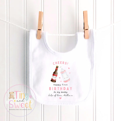 Happy Birthday Daddy, 1st Birthday as My Daddy, Cheers, New Dad Gift, Dad Birthday, Daddy Birthday, Sleepsuit Babygrow Bodysuit Dad Birthday