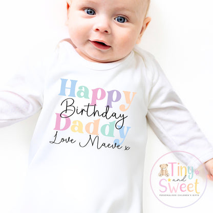 Happy Birthday Daddy T Shirt, Daddy birthday Gift, New Dad Gift, Daddys birthday, 1st birthday as my daddy, Toddler Daddy Birthday Tee