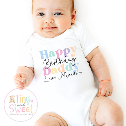 Happy Birthday Daddy T Shirt, Daddy birthday Gift, New Dad Gift, Daddys birthday, 1st birthday as my daddy, Toddler Daddy Birthday Tee