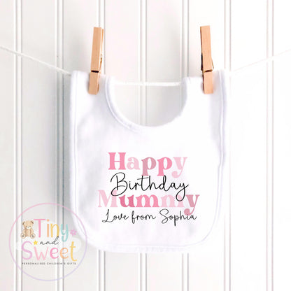 Pastel Happy Birthday Mummy Personalised T-Shirt