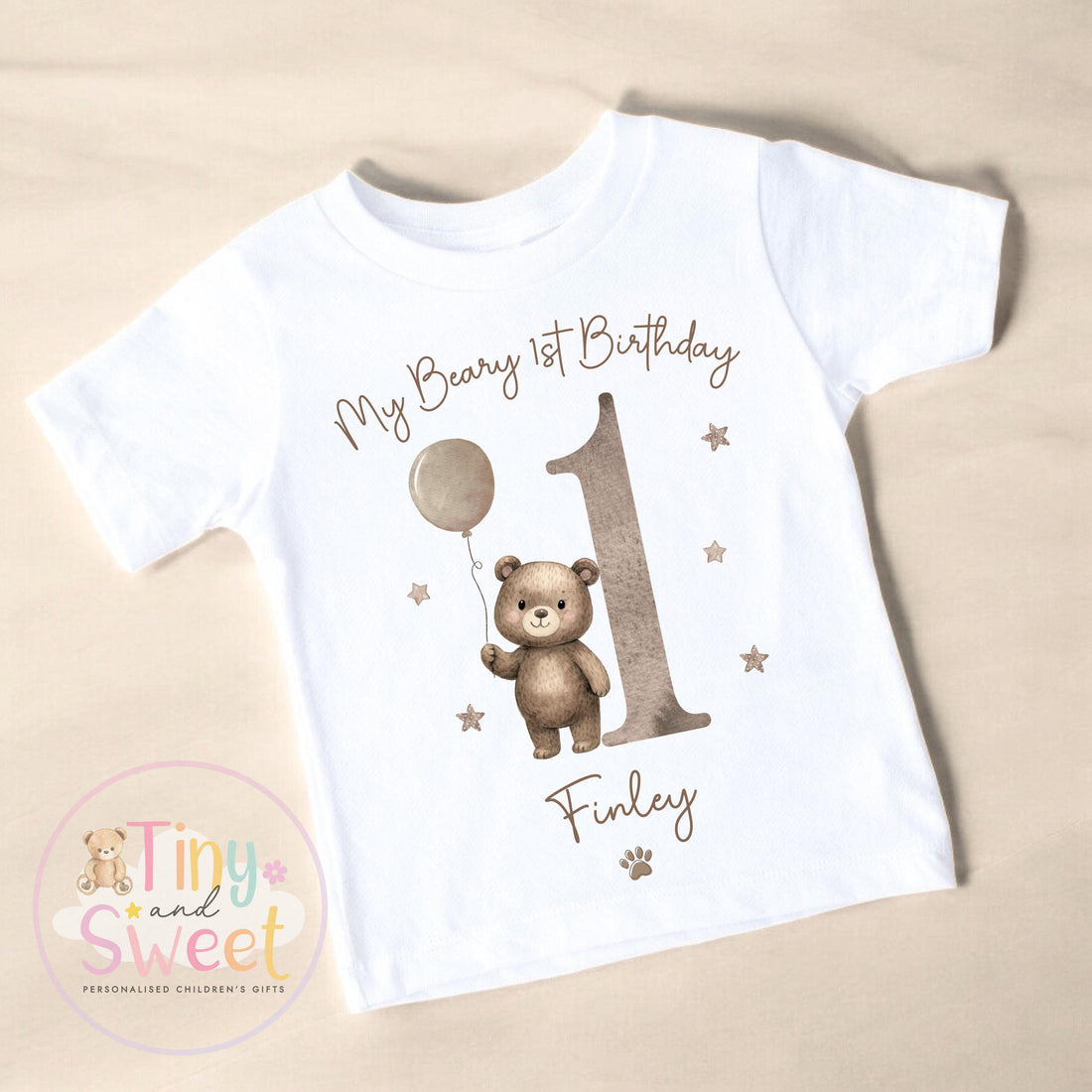 Personalised First Birthday T-shirt, 1st Birthday T Shirt, Teddy Bear 1st Birthday T Shirt, 1st Birthday, First Birthday