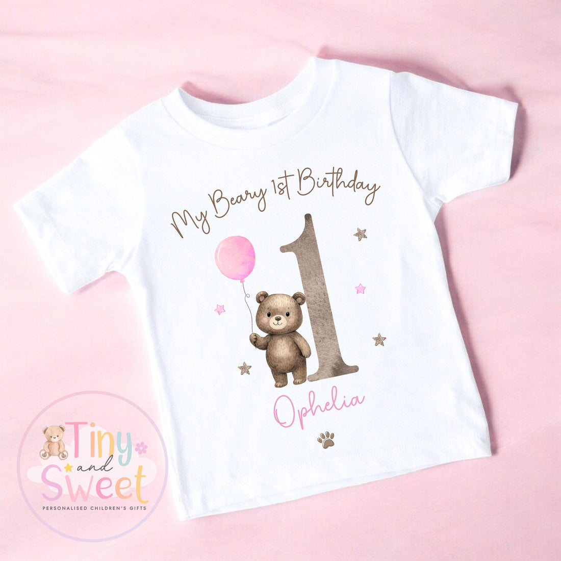 Personalised First Birthday T-shirt, 1st Birthday T Shirt, Teddy Bear 1st Birthday T Shirt, 1st Birthday, First Birthday