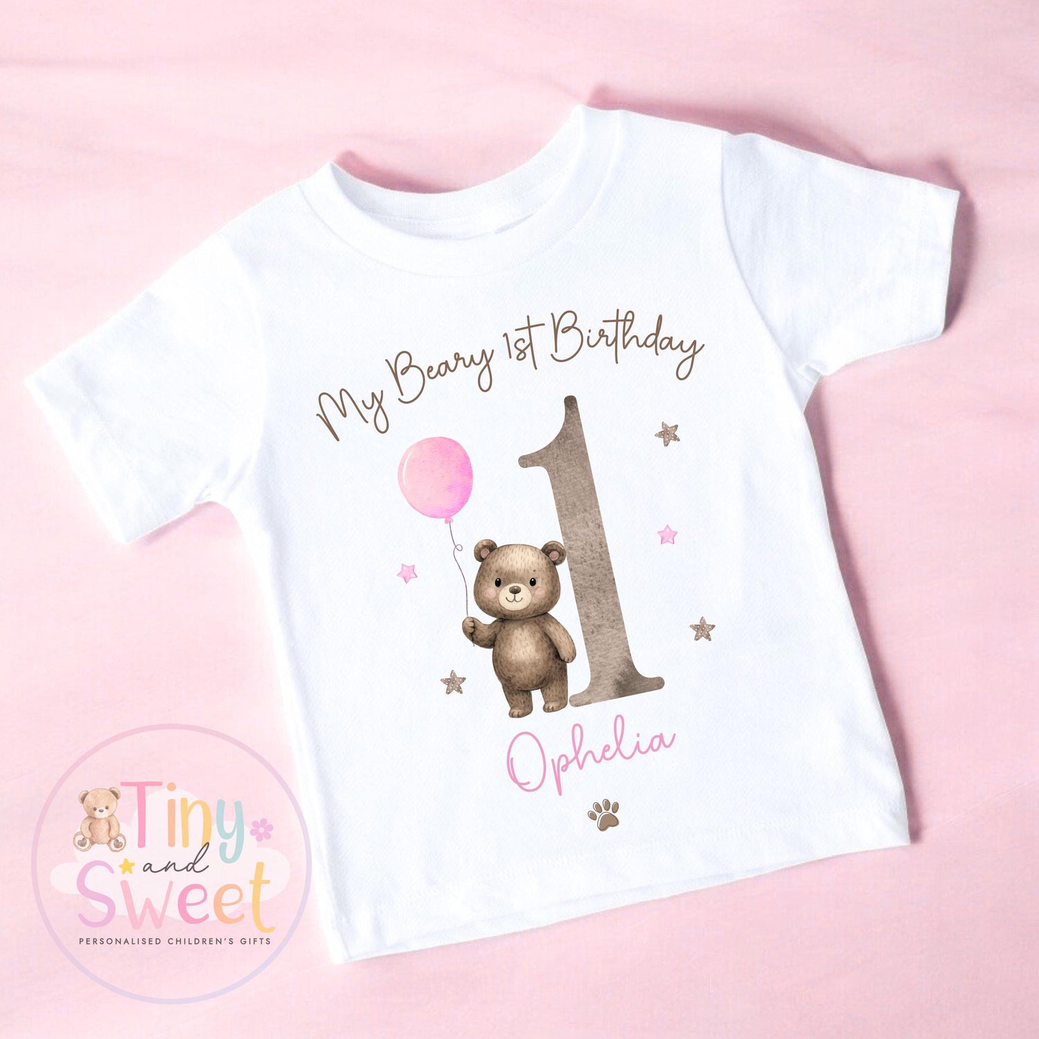 Personalised First Birthday T-shirt, 1st Birthday T Shirt, Teddy Bear 1st Birthday T Shirt, 1st Birthday, First Birthday