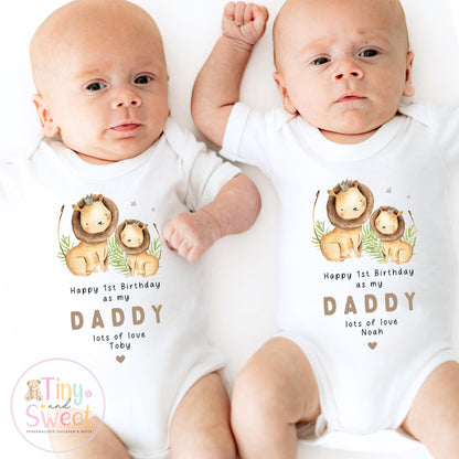 Happy Birthday Daddy, 1st Birthday as My Daddy, New Dad Gift, Dad Birthday, Daddy Birthday, Sleepsuit Babygrow Bodysuit Dad Birthday