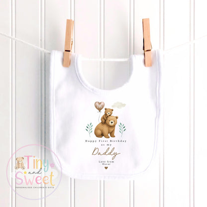 Happy First Birthday As My Daddy Sleepsuit - 1st Birthday As Daddy - Personalised Baby Boy Girl Gift - New Dad Present from Baby