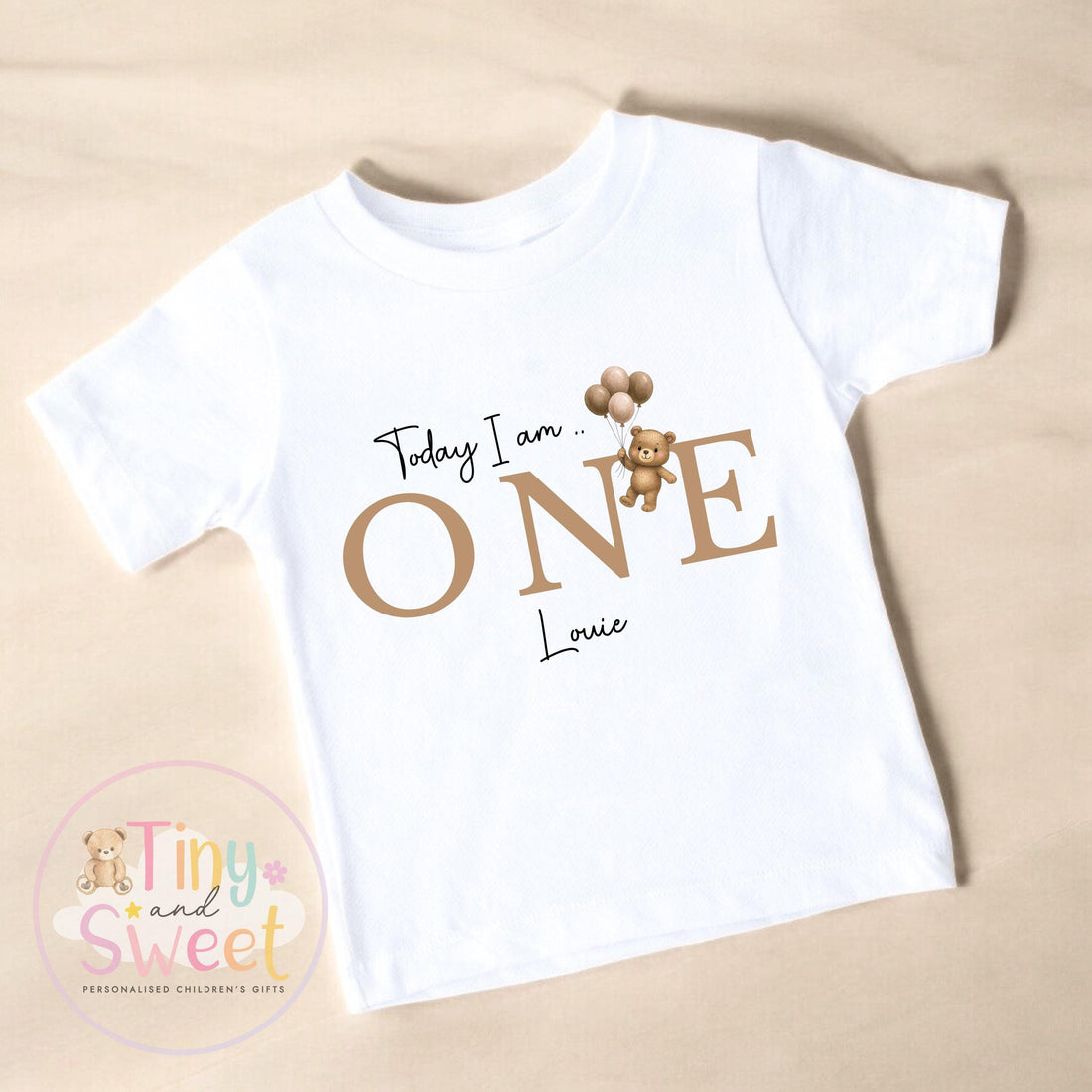 Personalised Teddy Bear Birthday T-shirt, 1st Birthday T Shirt, Teddy Bear 1st Birthday T Shirt, 2nd Birthday, 3rd Birthday