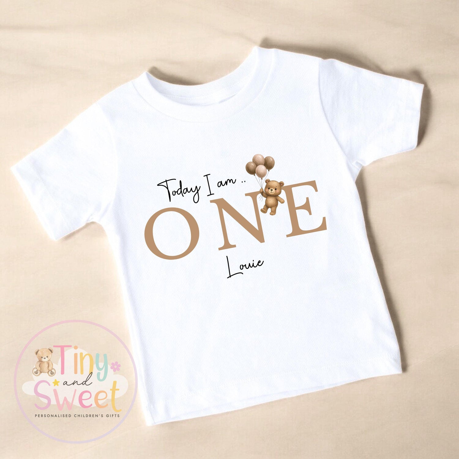 Personalised Teddy Bear Birthday T-shirt, 1st Birthday T Shirt, Teddy Bear 1st Birthday T Shirt, 2nd Birthday, 3rd Birthday