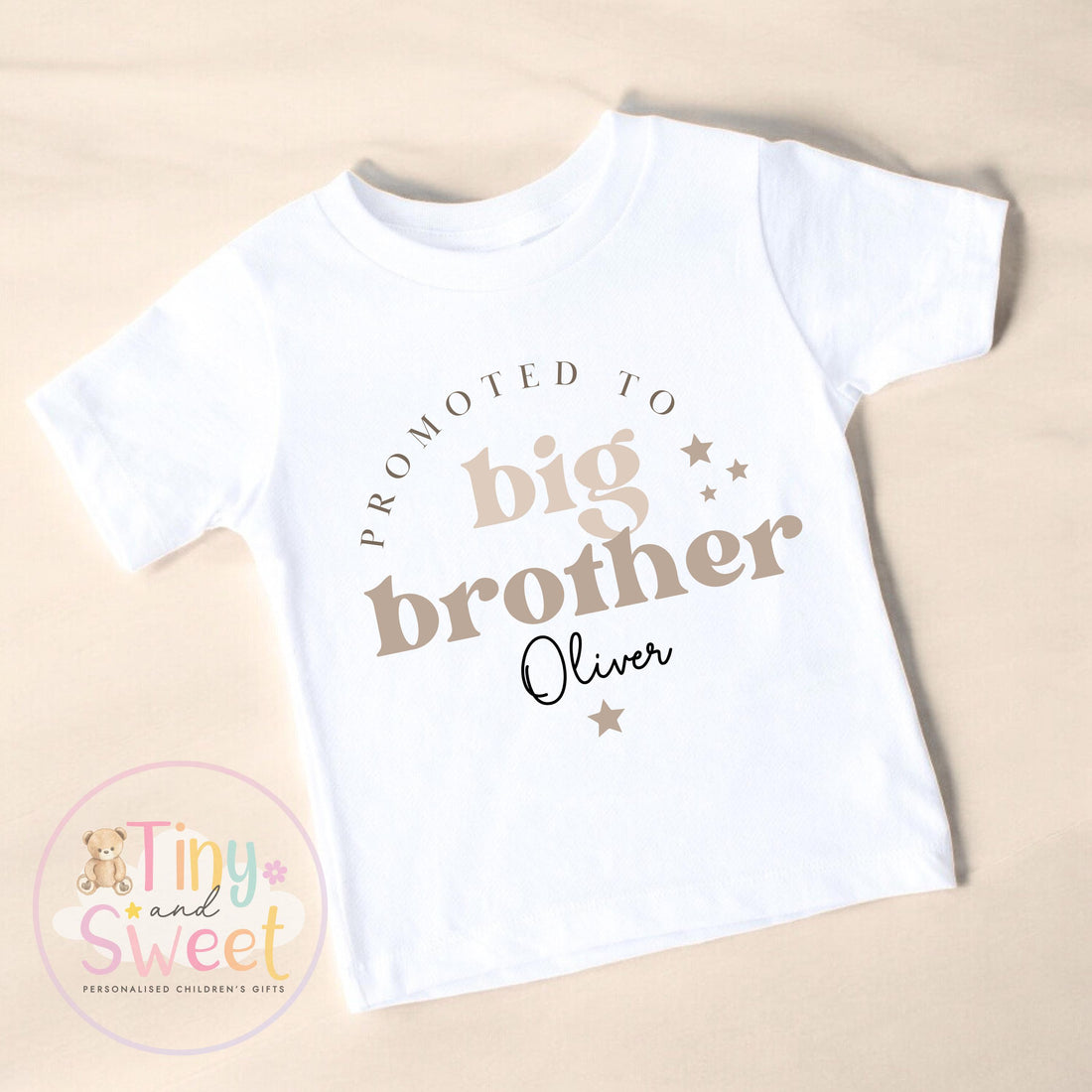 Personalised Big Brother T-Shirt – Custom Name Big Brother Outfit for Toddler – Pregnancy Announcement – New Baby Sibling Reveal Gift