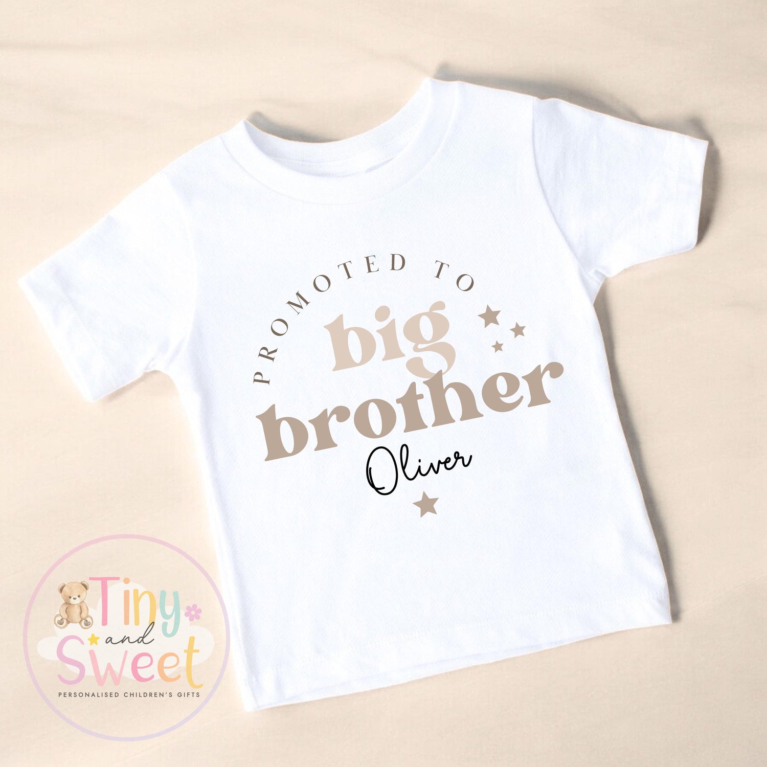 Personalised Big Brother T-Shirt – Custom Name Big Brother Outfit for Toddler – Pregnancy Announcement – New Baby Sibling Reveal Gift