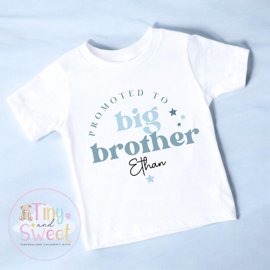 Personalised Big Brother T-Shirt – Custom Name Big Brother Outfit for Toddler – Pregnancy Announcement – New Baby Sibling Reveal Gift