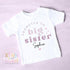 Personalised Big Sister T-Shirt | New Sibling Announcement Shirt | Custom Name Kids Top | Pregnancy Reveal Outfit | Baby Announcement Gift