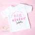 Personalised Big Sister T-Shirt | New Sibling Announcement Shirt | Custom Name Kids Top | Pregnancy Reveal Outfit | Baby Announcement Gift