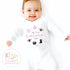Pink/Blue Wreath Personalised Halloween Sleepsuit