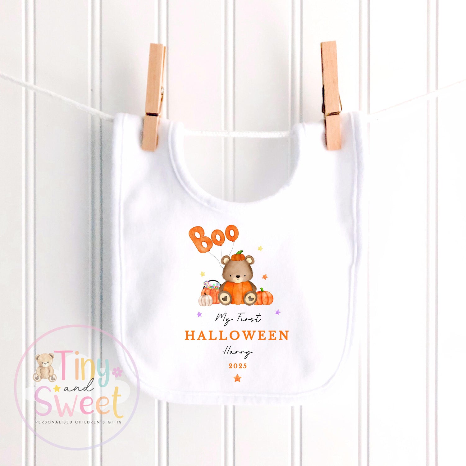 My First Halloween Boo Personalised Sleepsuit