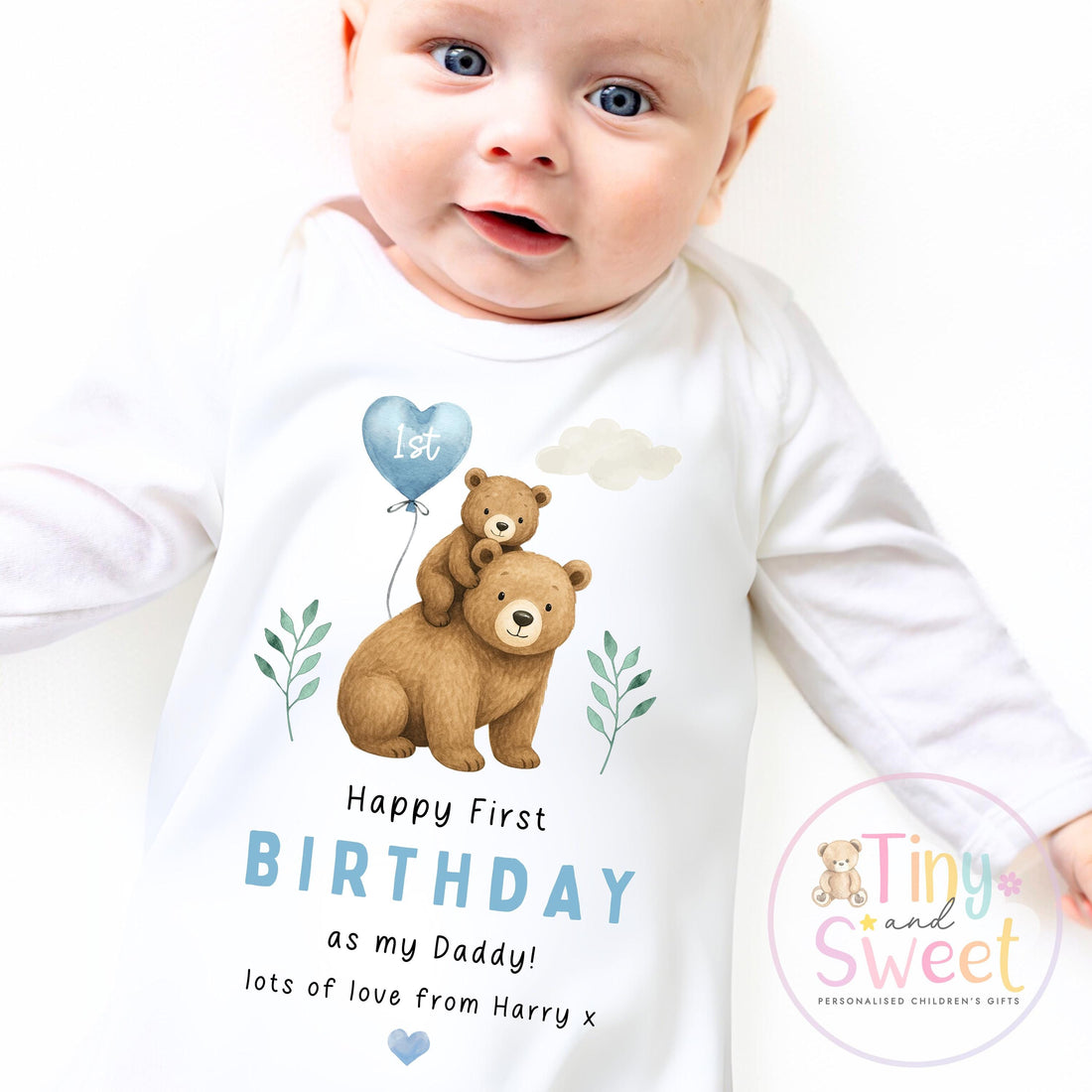 Happy Birthday Daddy, 1st Birthday as My Daddy, Cheers, New Dad Gift, Dad Birthday, Daddy Birthday, Sleepsuit Babygrow Bodysuit Dad Birthday