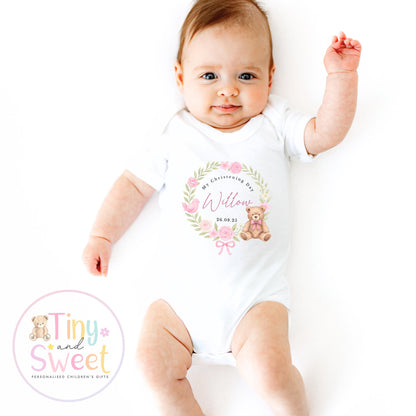 Personalised My Christening Day Sleepsuit, Custom Baby Grow for Baptism, Naming Day or Christening Gift, Christening outfit, Baptism outfit