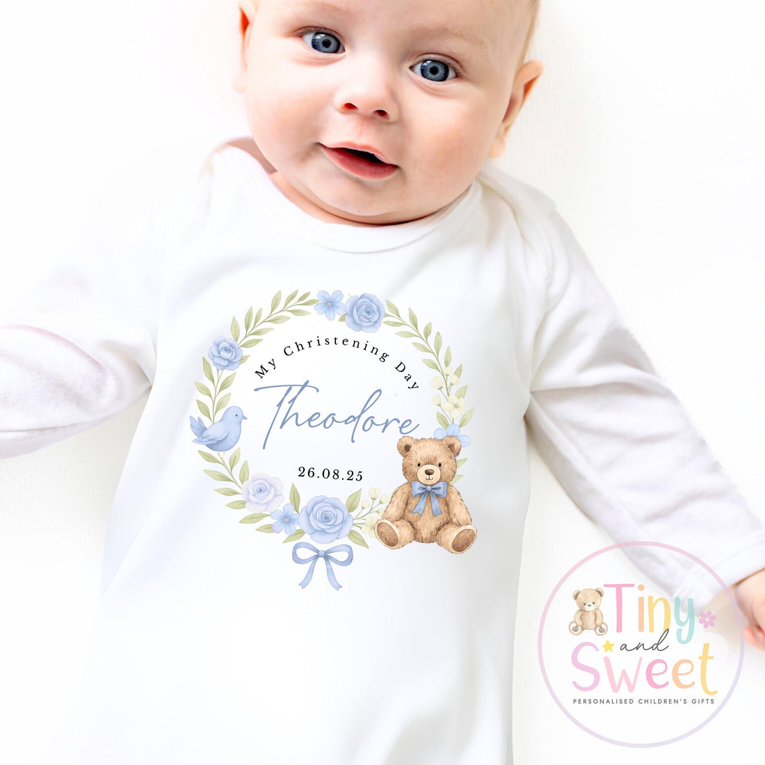 Personalised My Christening Day Sleepsuit, Custom Baby Grow for Baptism, Naming Day or Christening Gift, Christening outfit, Baptism outfit