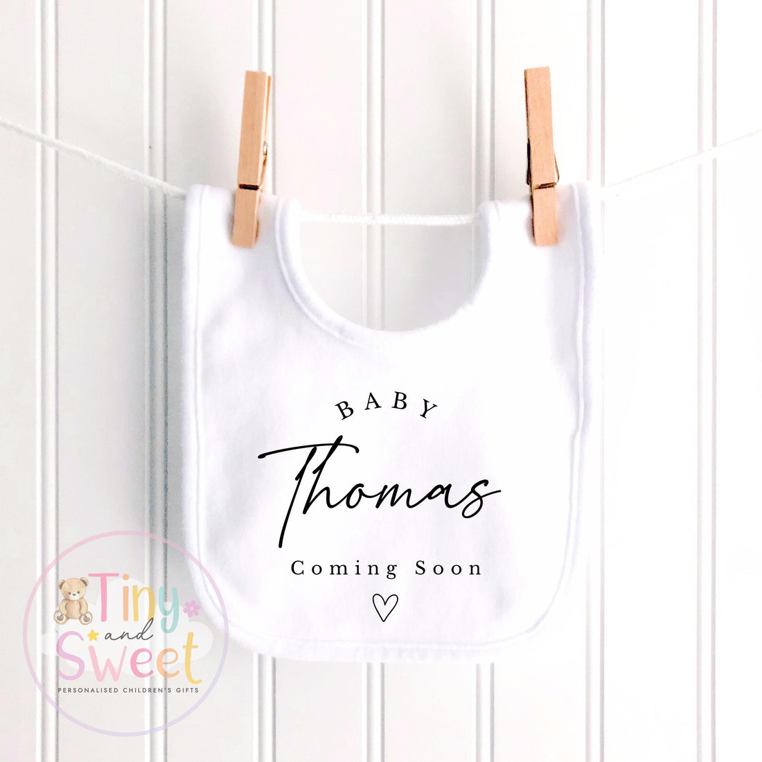Personalised Baby Announcement Bodysuit: Pregnancy Reveal Outfit for Family, Custom Coming Soon Vest