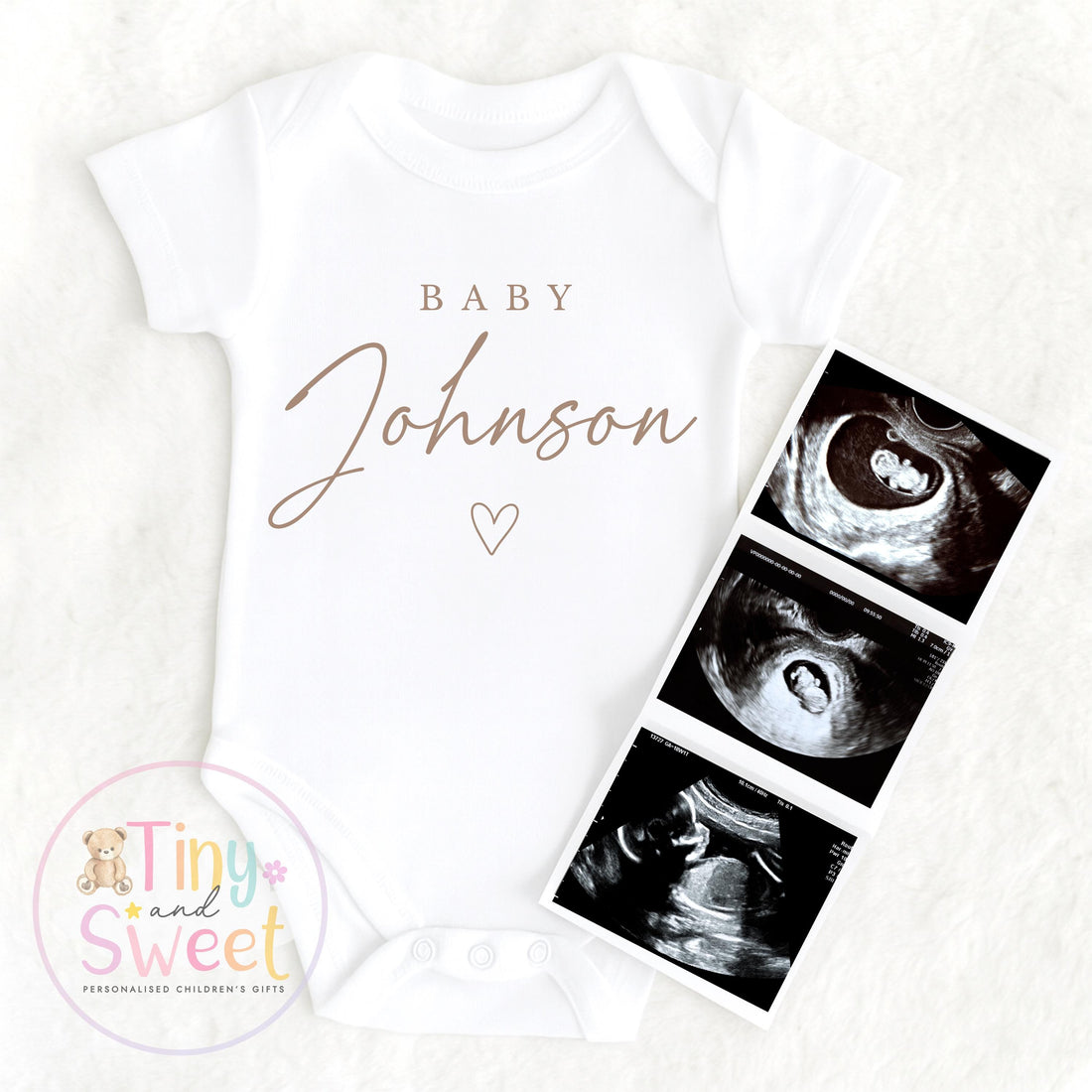 Personalised Baby Announcement Bodysuit: Pregnancy Reveal Outfit for Family, Custom Coming Soon Vest