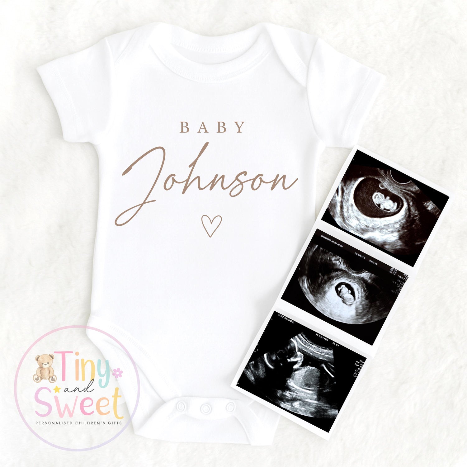 Personalised Baby Announcement Bodysuit: Pregnancy Reveal Outfit for Family, Custom Coming Soon Vest