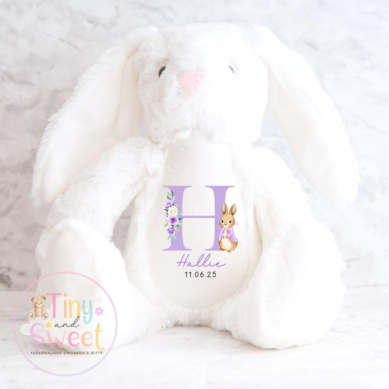 Personalised New Baby soft Toy, New Birth Gift, New baby gift, Newborn Gift, Baby Keepsake, Baby shower gift, Birth stats, Teddy, Bunny