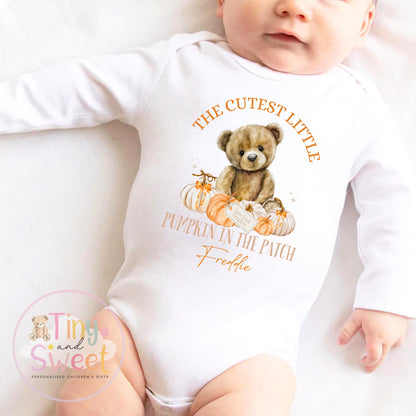 Cutest Pumpkin Halloween Sleepsuit: Adorable Teddy Bear Costume Outfit for Newborns and Infants