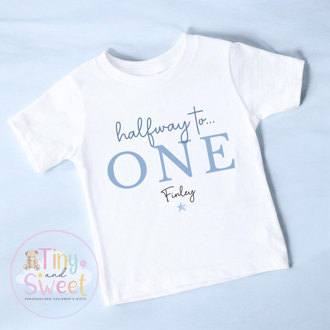 Half way to one t shirt, half birthday sleepsuits, Half Way To One Bodysuit, half birthday t shirt, 6 month birthday, half birthday