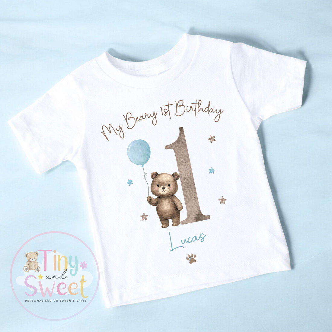 Personalised First Birthday T-shirt, 1st Birthday T Shirt, Teddy Bear 1st Birthday T Shirt, 1st Birthday, First Birthday