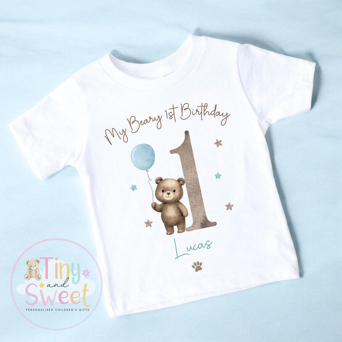 Personalised First Birthday T-shirt, 1st Birthday T Shirt, Teddy Bear 1st Birthday T Shirt, 1st Birthday, First Birthday