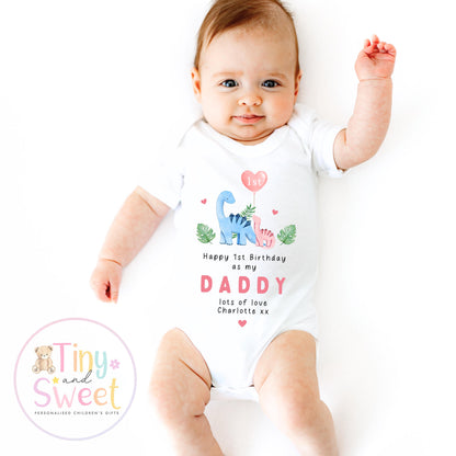 Happy Birthday Daddy, 1st Birthday as My Daddy, Cheers, New Dad Gift, Dad Birthday, Daddy Birthday, Sleepsuit Babygrow Bodysuit Dad Birthday