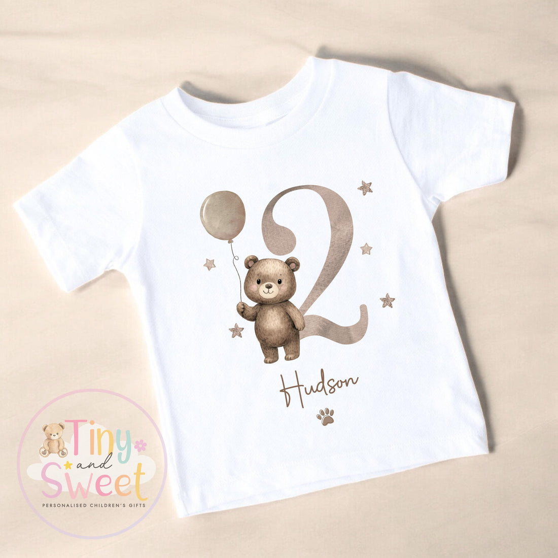 Personalised Teddy Bear Birthday T-shirt, 1st Birthday T Shirt, Teddy Bear 1st Birthday T Shirt, 2nd Birthday, 3rd Birthday