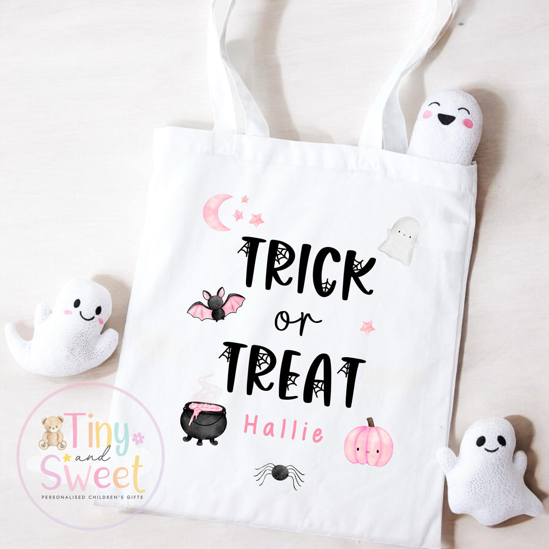 Personalised Halloween Trick-or-Treat Bag: Spooky Boo Box Pumpkin Tote for Children