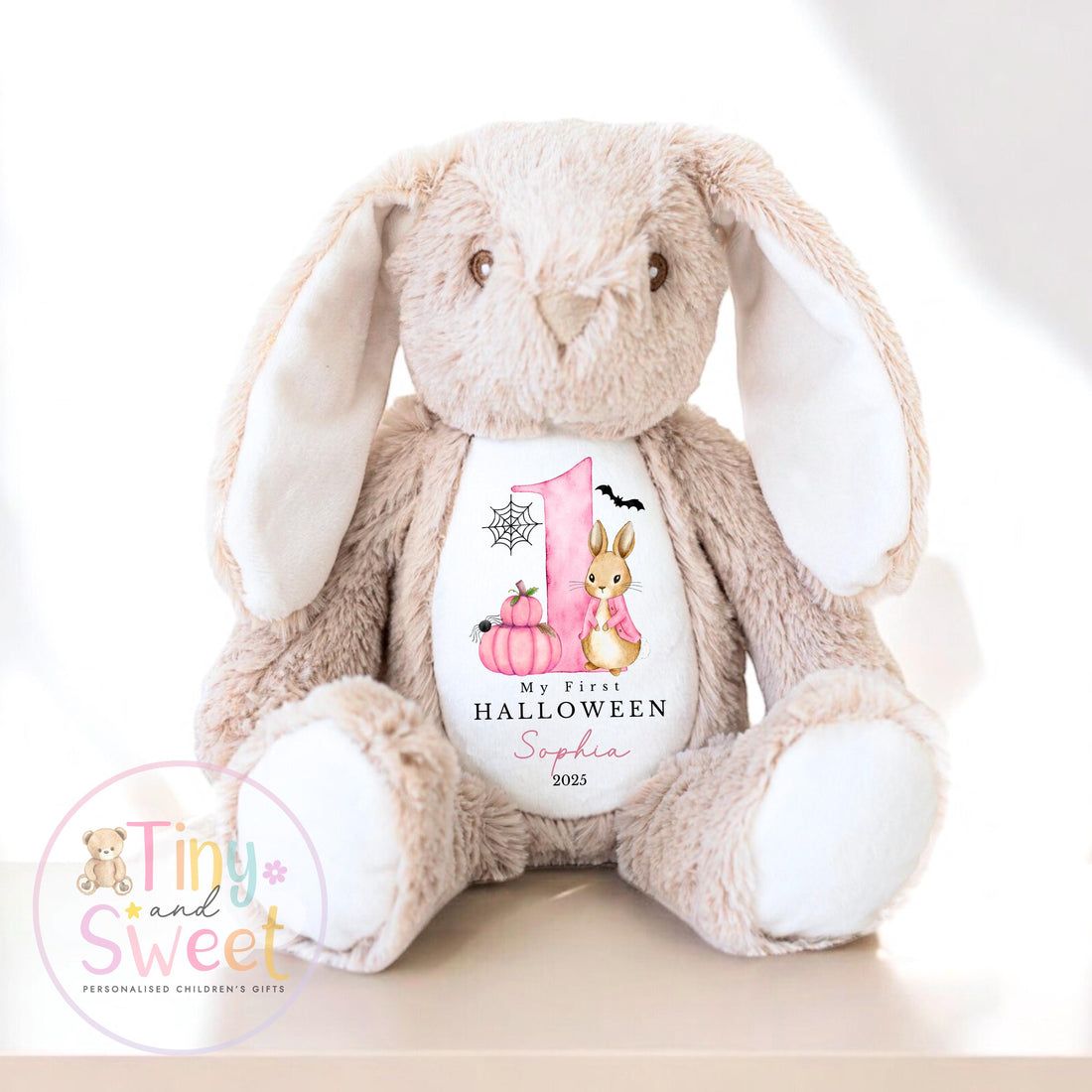 Personalised First Halloween Bunny: Adorable First Spooky Season Keepsake Plush for Babies