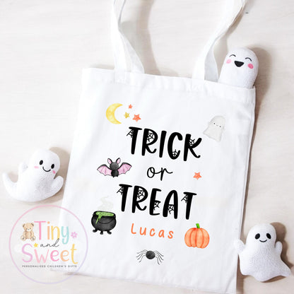 Personalised Halloween Trick-or-Treat Bag: Spooky Boo Box Pumpkin Tote for Children