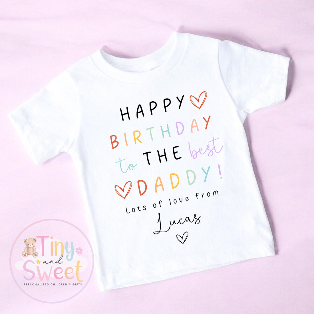 Happy Birthday Daddy Sleepsuit - Daddy Birthday Gift - Happy Birthday Daddy Sleepsuit - Personalised Baby Boy Girl Gift - Present from Baby